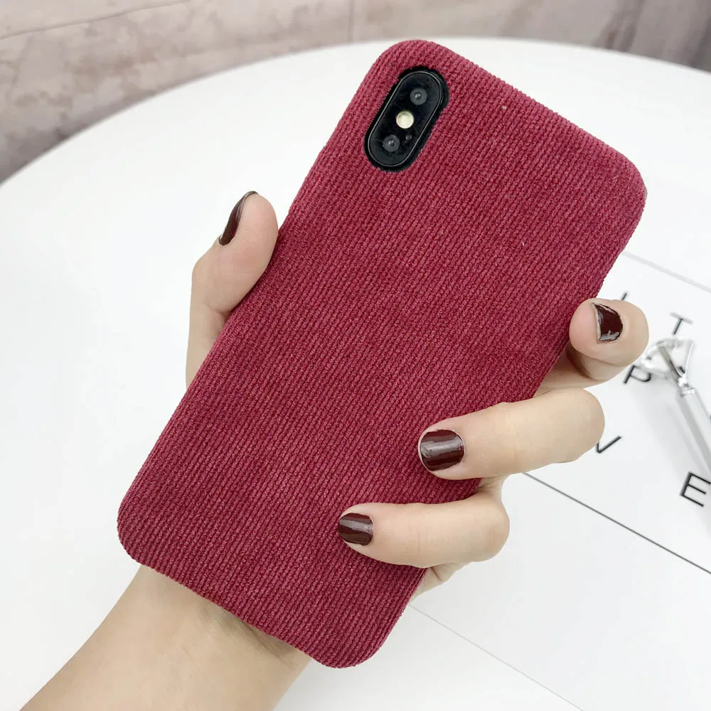 Вельветовый мягкий чехол для iphone X 7 8 Plus, чехол для iphone 11 Pro X XS Max XR 8 7 6 6S Plus, чехол, ультратонкий задний Чехол для телефона s - Цвет: 2