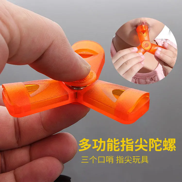 

Multi-functional Outdoor Survival Whistle Fidget Spinner Creative New Style Children Whistle Toy