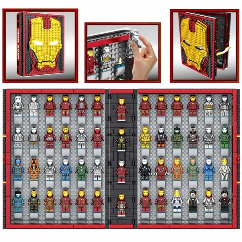 

Super Heroes Iron Man Underground Laboratory Base Mark Armor Set building book Block lepining Display box Marvel Avengers gift