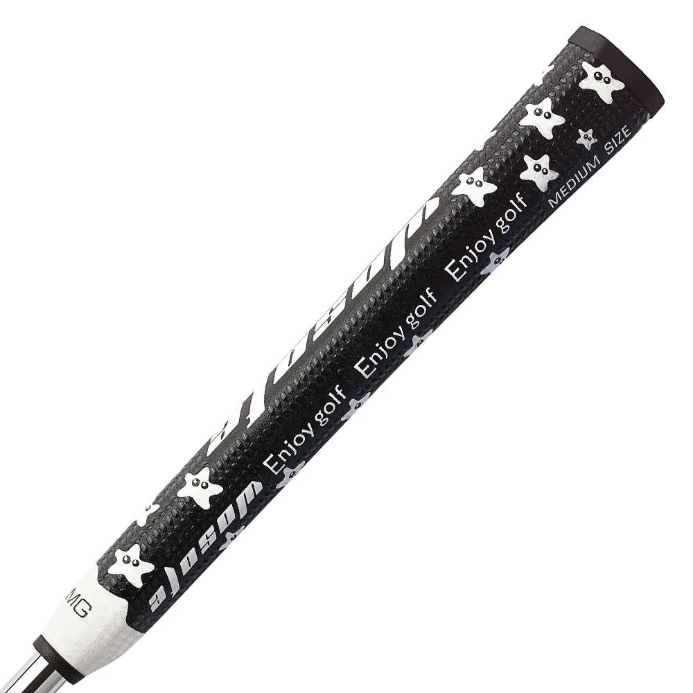Ручки для гольфа Putter среднего размера PU Нескользящие супер легкие 3,0 Пять цветов на выбор - Цвет: black