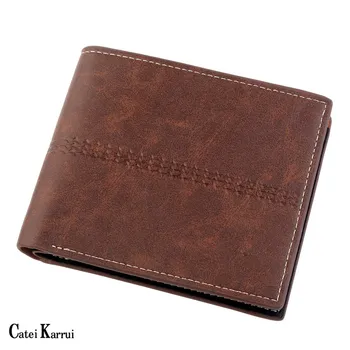

Catei Karrui 2020 New Men's Wallet Short Wallet Frosted Leather Retro Men's Short Wallet Multi-Card Wallet Wallet