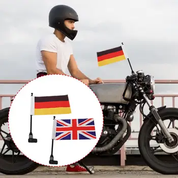 

Motorcycle Flag Pole Double-sided Rear Side Mount Flag Pole Luggage Rack Vertical Pirate Flag Pole Motorcycle Accessories