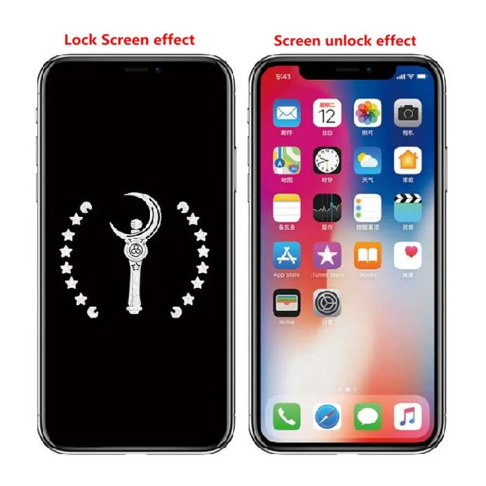 Блестящий Невидимый мультфильм Сейлор Мун Единорог 6D полный экран Закаленное стекло пленка для iPhone 11 Pro MAX X XR Xs MAX 6 6s 7 8 Plus