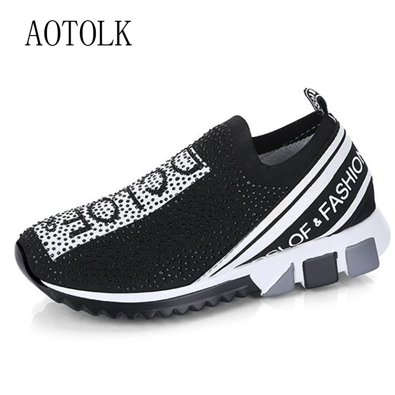 Comfortable Shoes Sneakers Flats Running Female Autumn Round-Toe Fashion New