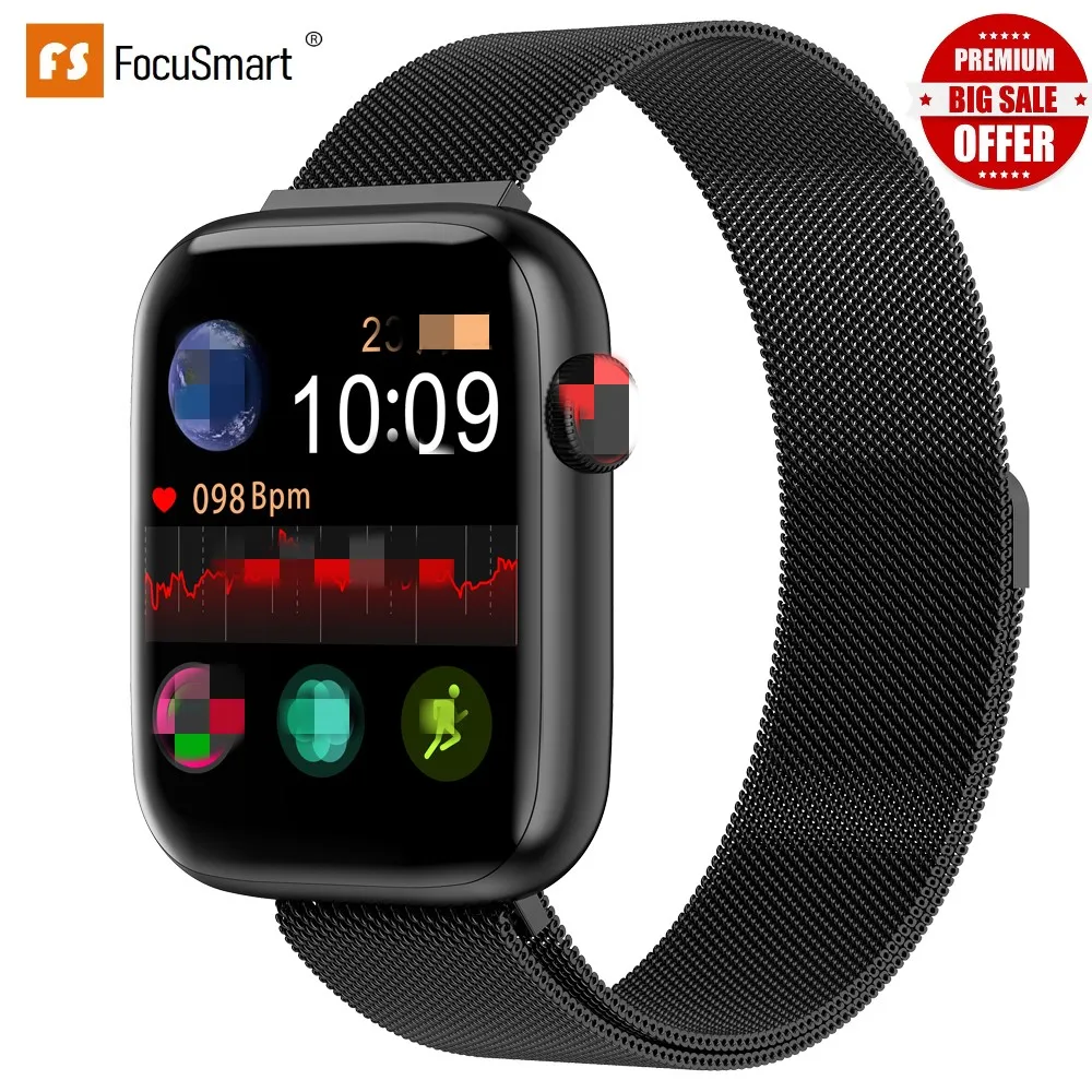 Смарт часы FocuSmart 1 54 дюйма 5 40 44 мм IP68 водонепроницаемые для Apple iOS VS IWO8 IWO12