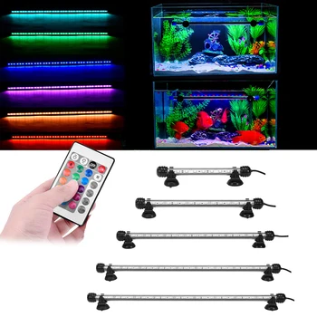 

18cm-52cm Aquarium Fish Tank LED Light Submersible Waterproof Bar Strip Lamp 5050 Underwater Lights