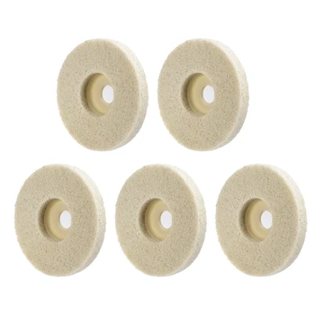 

uxcell Polishing Wheels Buffing Pad Felt Disc for 100 Angle Grinders White 5pcs 4 Inch White
