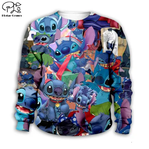 Детская одежда; толстовки с капюшоном в стиле аниме «каваи Лило Ститч»; толстовка для мальчиков с героями мультфильмов; Лидер продаж; стиль-8 - Цвет: Blue
