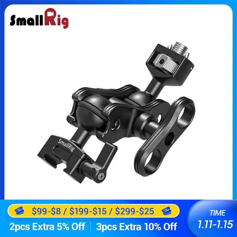 Камера SmallRig с быстросъемным монитором Magic Arm двойными шариковыми головками