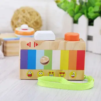 

Wooden Mini Camera Kaleidoscope Toys Children Kids Room Hanging Decoration Toy