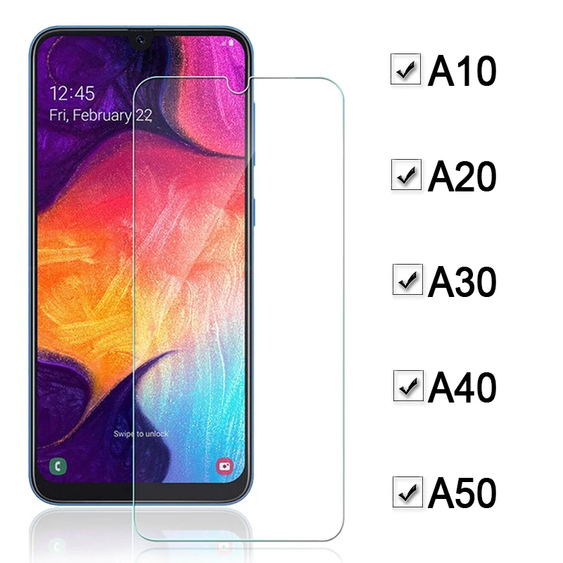 20 защитный Стекло на samsung A50 A40 A30 A20 A10 50 40 30 10 Экран, камера для Galaxy Броня лист Закаленное стекло пленка