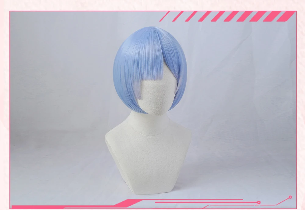 AniHut REM парик аниме Re: Zero начала жизни в другом мире термостойкие синтетические Синие Косплей волосы REM парик