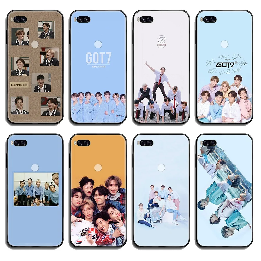 Корейский kpop Boys team got7 художественный бампер черный чехол для телефона Корпус Xiaomi