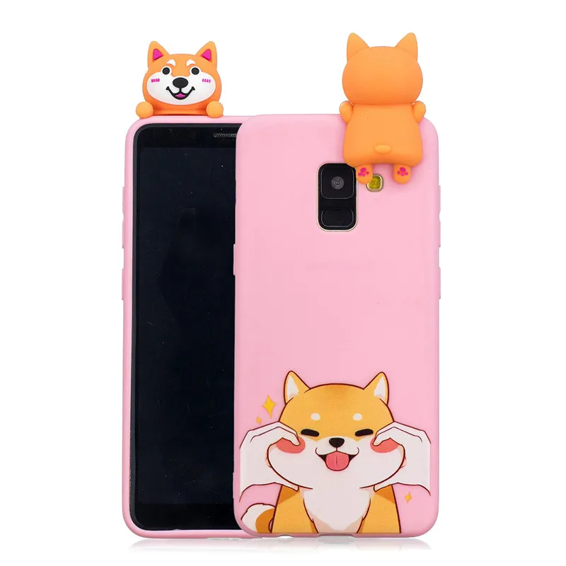 Мягкий ТПУ чехол с милой пандой единорогом совой кошкой 3D для Samsung J4 J6 A6 A8 Plus A7 2018 A10