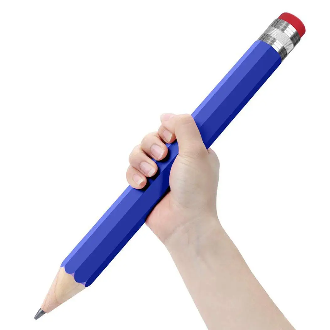 35 см деревянный гигантский карандаш DIY деревообрабатывающие игрушки канцелярские легко носить с собой, легко получить забавные детские подарки на каждый день