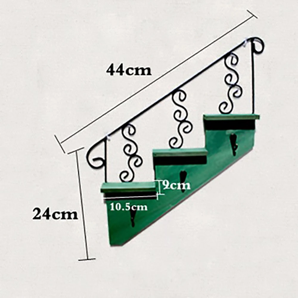 1 шт. железная деревянная подвесная декоративная ступенчатая стильная настенная полка, стеллаж для хранения, органайзер, держатель, ремесло, украшения, Декор для дома