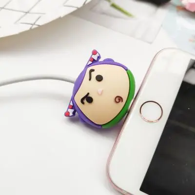 Мультфильм кабель протектор данных кабель провода защитная крышка кабель Крышка для iPhone зарядный кабель протектор - Цвет: Buzz Lightyear