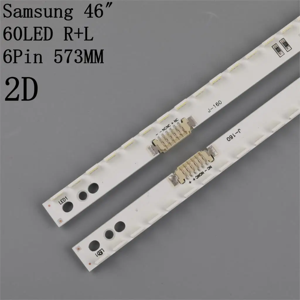 Новый комплект 2 шт. 60 светодиодов 572 мм Светодиодная лента для подсветки Samsung