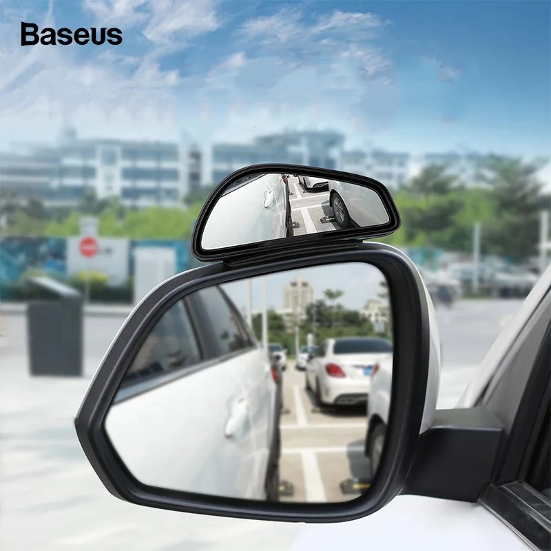 

Baseus 2pcs Car Rear View Mirror Waterproof 360 Degree Wide Anger Parking Assitant Auto Rearview Safety Blind Spot Mirrors