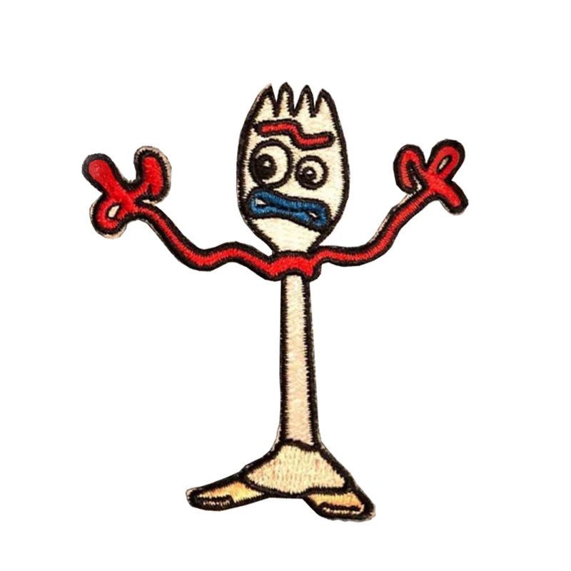 

3'' Toy Story Forky Cartoon Boy Girl Movie Embroidered Iron On Patch Goth Punk Rockabilly Custom patch