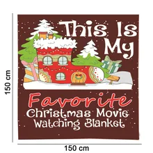Рождественское тематическое фланелевое одеяло Забавный дизайн праздничный подарок 150x80 см/150x150 см может CSV