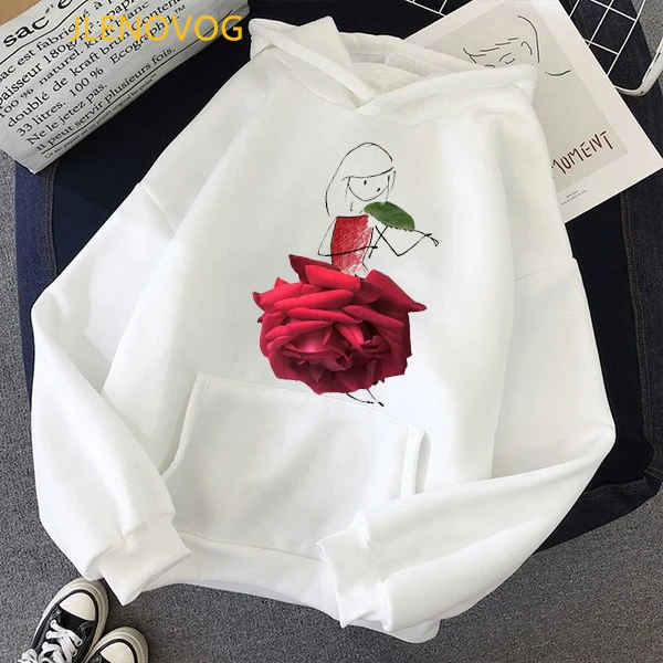 

print sweatshirt women clothes 2020 vogue oversized hoodie femme kawaii velvet thick ening coat tracksuit