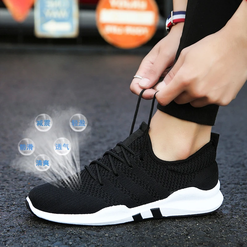 

BALENC New Men's Non-Slip Shoes Students Lightweight Flying Woven Shoes Breathable Running Trainning Shoes Mesh Shoes 39-44