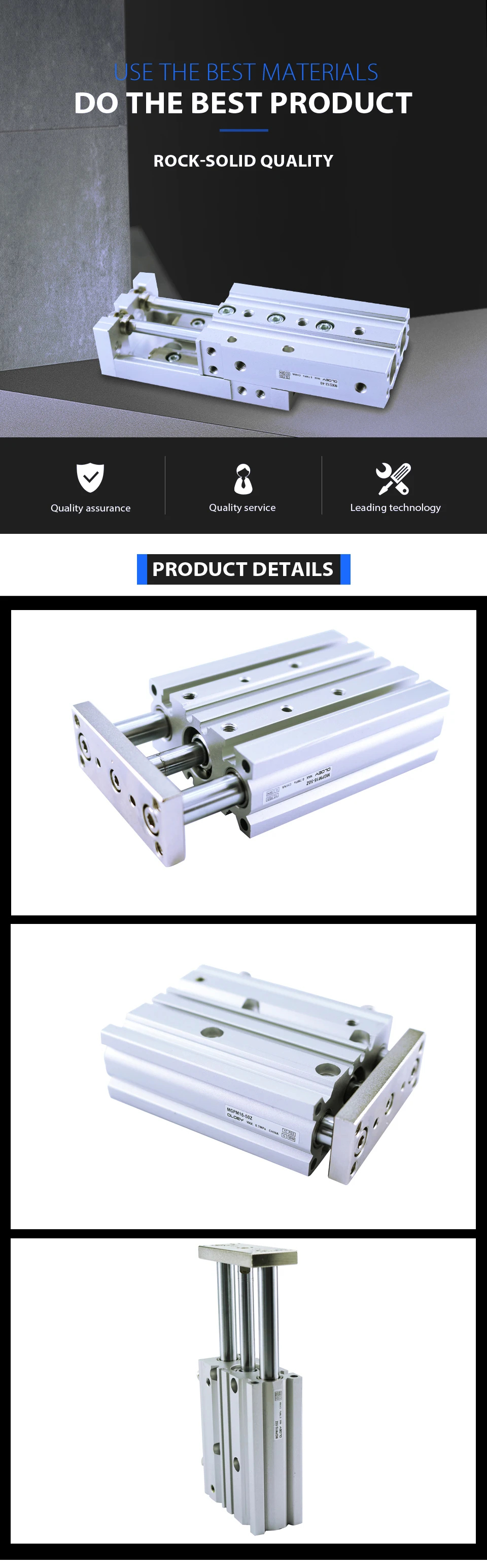 MGPM MGPM25 MGPM25-125Z MGPM25-150Z компактных руководство пневматический цилиндр, компоненты