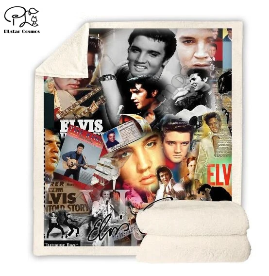 Новейшее одеяло Elvis singer с заплатками плюшевое 3d принтом для взрослых дивана шерпа