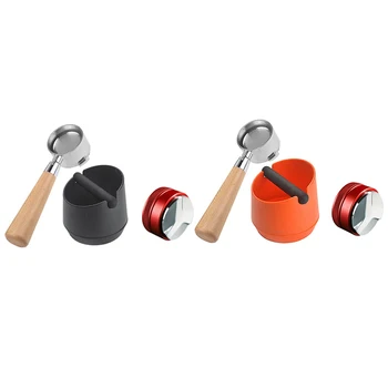 

51mm Coffee Bottomless Portafilter for Delonghi Filter with Grind Knock Box High Quality Coffee Tamper Tool