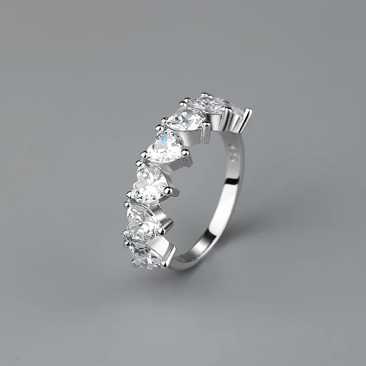 

CMajor S925 Sterling Silver Jewelry Korean Fashion Simple Temperament Delicate Sweet Personality 7A CZ Ring for Women