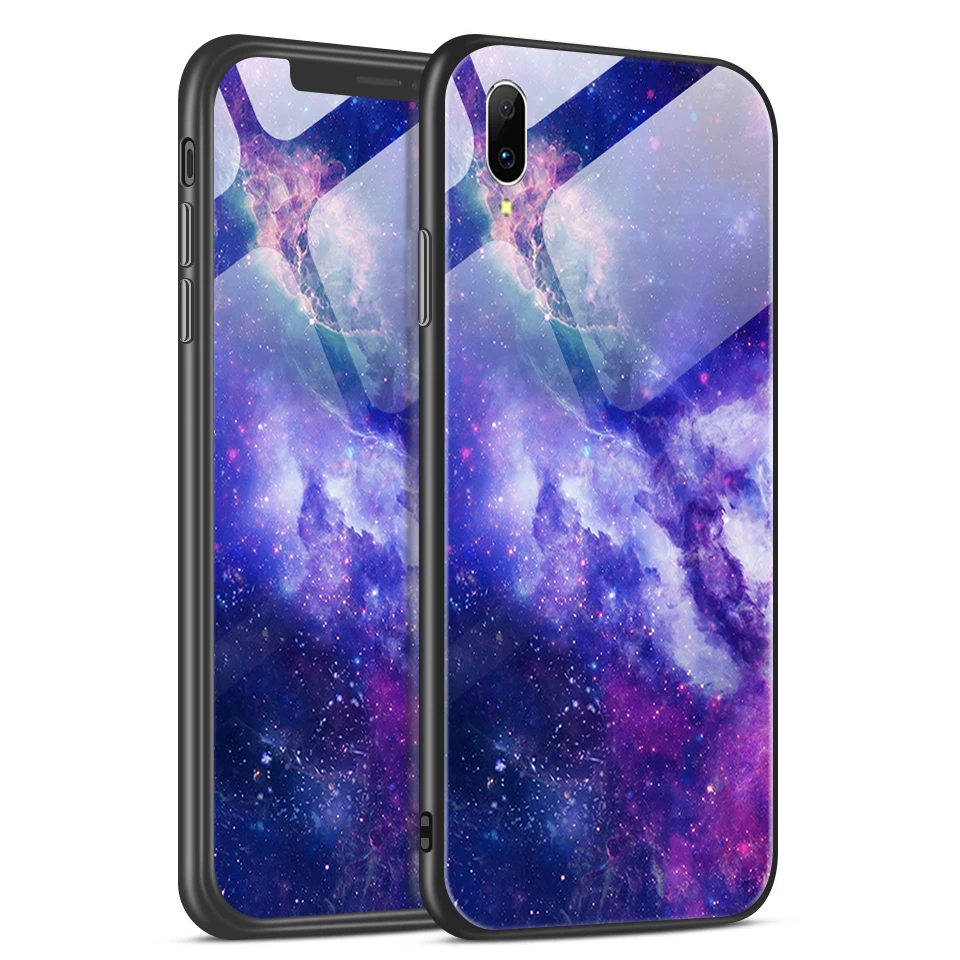 W117 ДЛЯ vivo Y3 противоударный Закаленное Стекло Крышка для vivo Y71 Y83 Мягкий край телефона чехол для vivo Y93 Y97 задняя защита Твердые чехлы - Цвет: W117