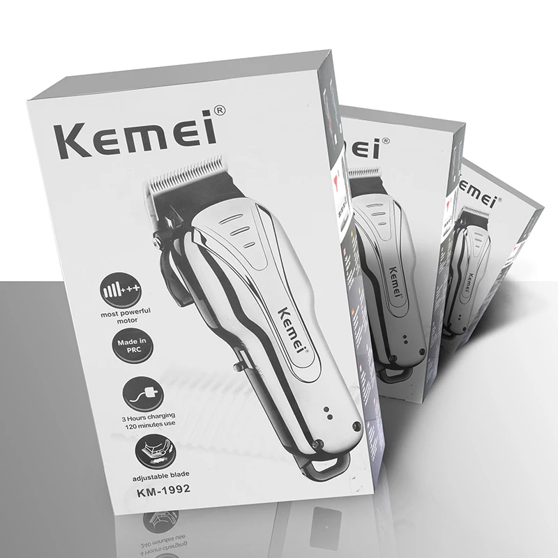 Kemei Professional Rechargeable Electric Hair Clipper Men's Hair Trimmer Beard Razor Hair Removal Device KM-1992