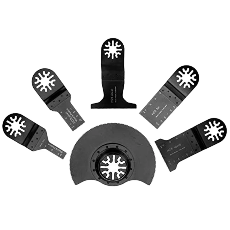 

6Pcs Oscillating Multi Tool Saw Blades For Wood Cutting Renovator Accessories Tools Fit For Woodworking
