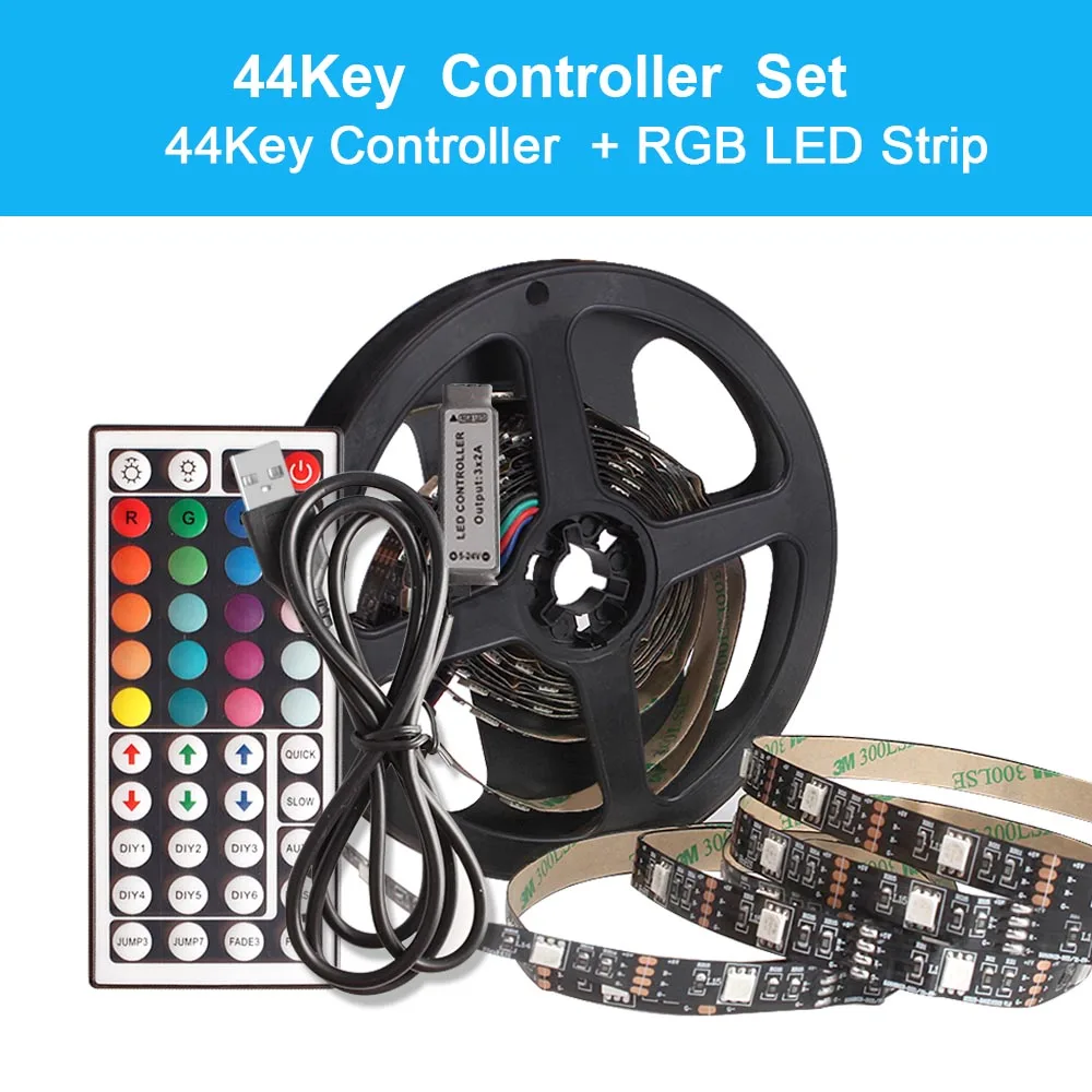 44key set Светодиодный светильник для кухни RGB лампа для шкафа шкаф под шкаф ночной Светильник s ТВ задний светильник ing с пультом дистанционного управления - Цвет: 44key set