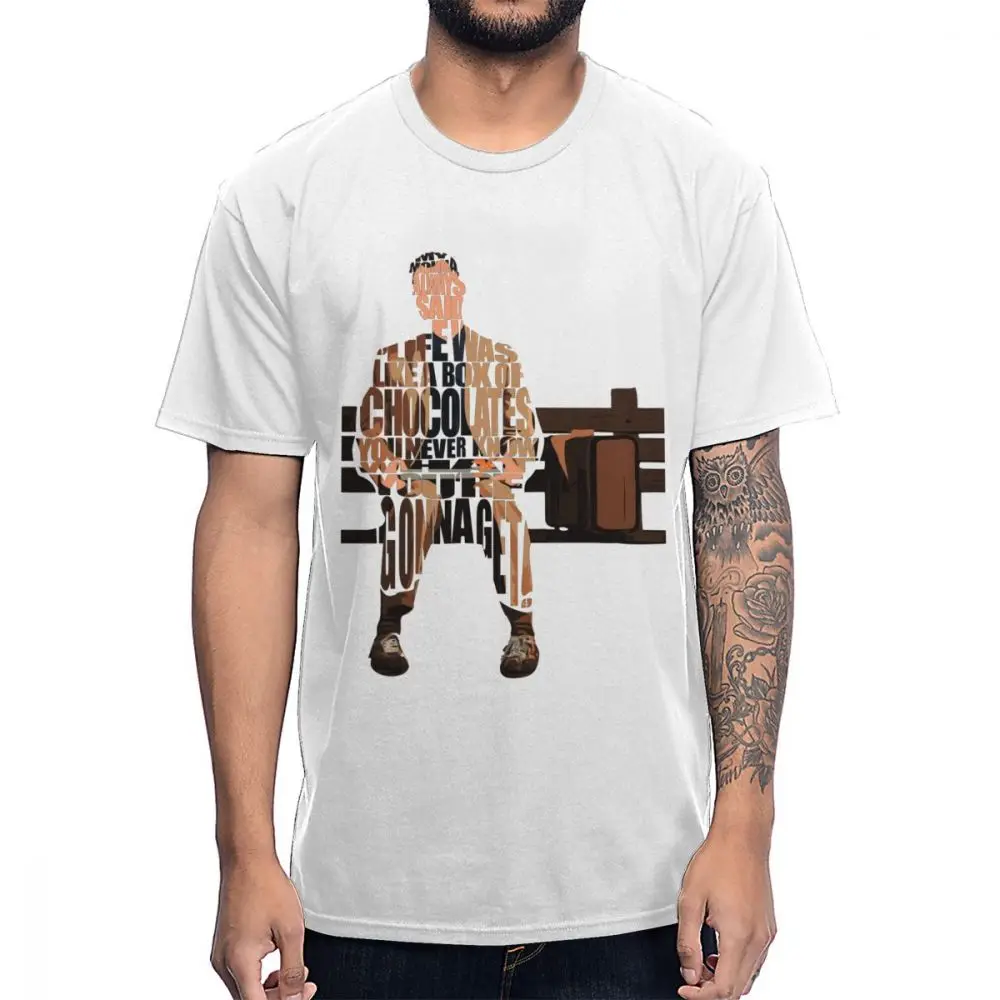 

Novelty Forrest Gump T Shirt Classic Life Is Like A Box Of Chocolate Tee Shirt Summer New Streetwear