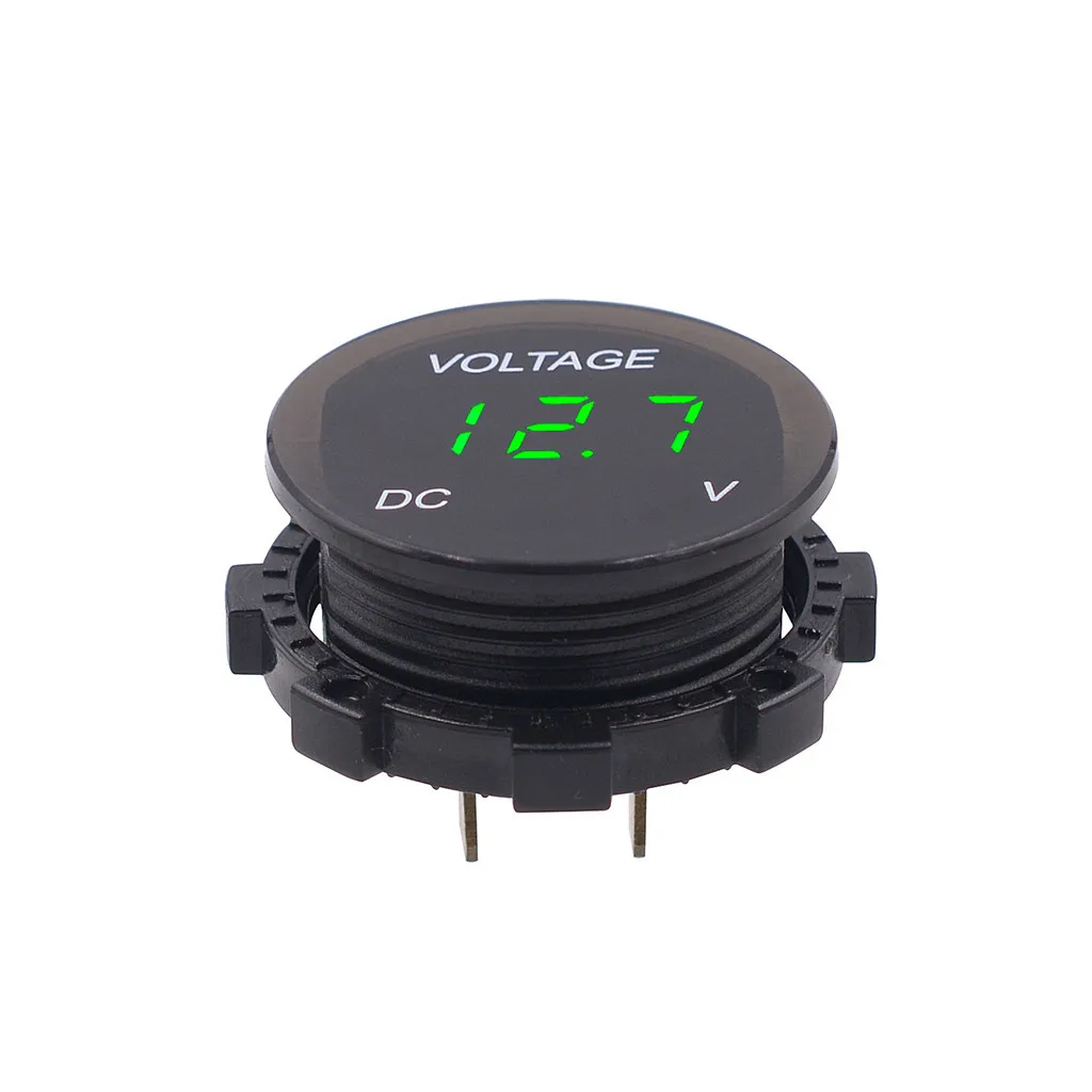 Универсальный AC/DC 12 V-24 V светодиодный Панель цифровой измеритель напряжения вольтметра Дисплей вольтметр для мотоциклов и автомобилей Ремонт Замена аксессуары#725