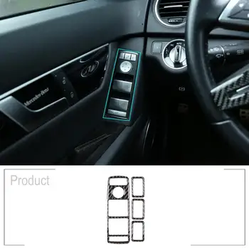 

Soft Carbon Fiber Window Lift Switch Button Frame Trim For Mercedes Benz A B W246 C W204 E GLE W166 GLA X156 CLA W117 GLK Class