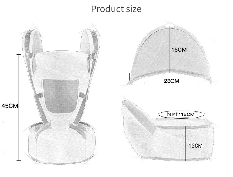 0-48 м эргономичный Детский рюкзак для младенцев, Хипсит для детей, эргономичный слинг для детей