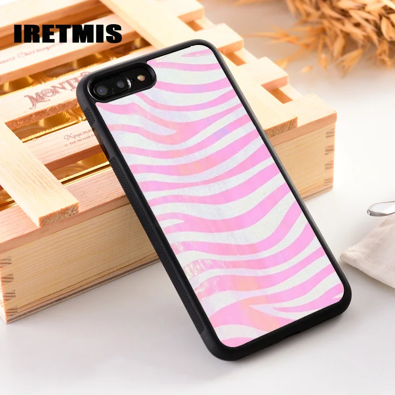 Iretmis Rubber Silicone Phone Cover Case For iPhone 6 6S 7 8 PLUS X XS XR 11 12 Mini Pro Max Iridescent Tiger Print | Мобильные