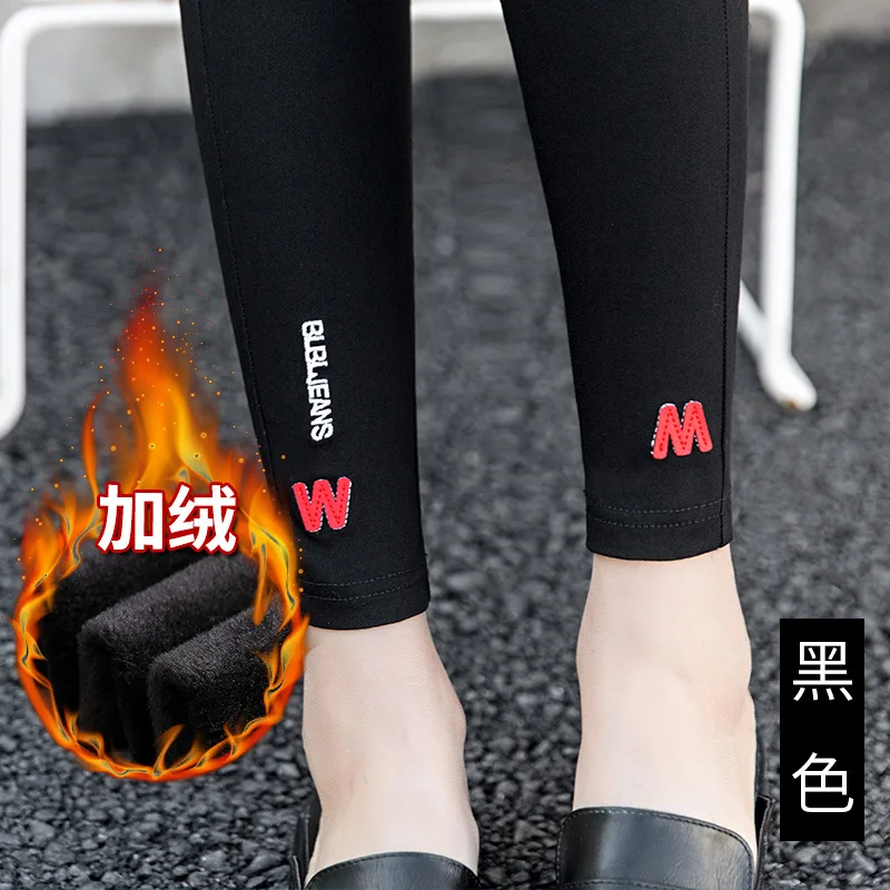 ThickW PureBlack Теплые штаны, женские плотные зимние штаны, женские теплые флисовые зимние штаны больших размеров, женские бархатные офисные штаны на осень - Цвет: ThickW PureBlack