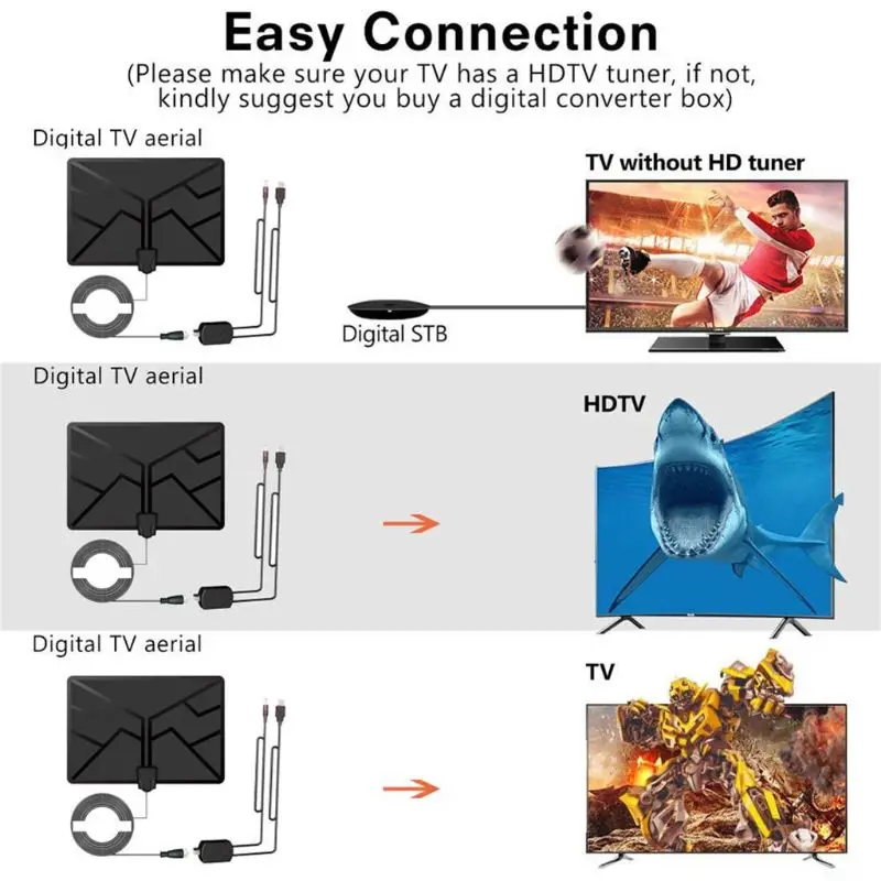 Черная Смарт Интернет цифровая HD ТВ антенна с USB Усилитель сигнала Усилитель DVB-T2 Hd Чистый спутниковый ресивер антенна для ТВ