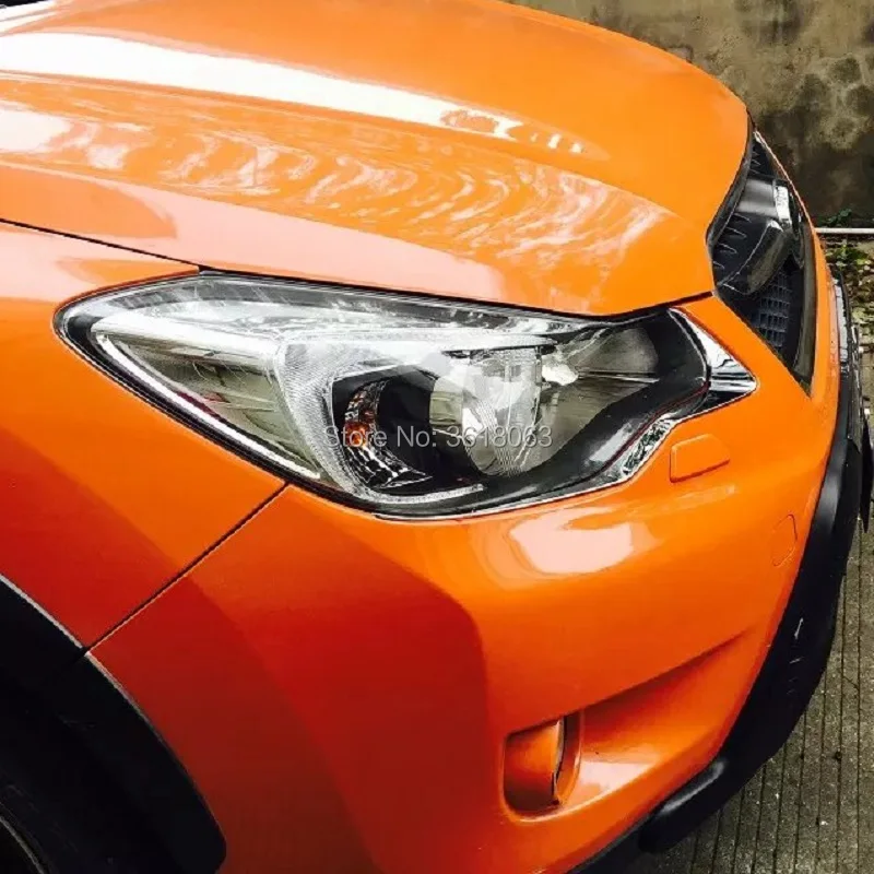 Для Subaru XV 2012 2013 ABS хромированный передний головной светильник, лампа для бровей, рамка, украшение, аксессуары для автомобиля