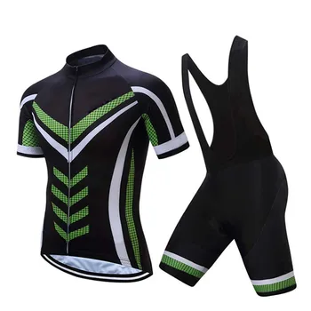 

Men Cycling Jersey and Bib Shorts Set Ciclismo de Ropa Full Zip Set Road Bike Quick Dry Custom Men Mountain Bike Bib Jersey Suit