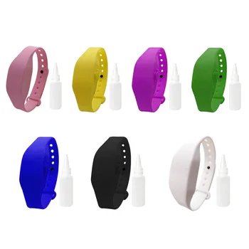 

Adult Kid Liquid Wristband Hand Pumps Hand Wash Gel Dispenser Bracelet Wristband Hand Soothing Silicone Bracelet Pumps Hand