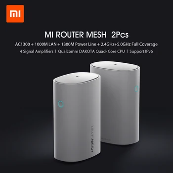 

Xiaomi Mi Router Mesh WiFi 2.4 + 5GHz WiFi Router High Speed 4 Core CPU 256MB Gigabit Power 4 Signal Amplifiers for Smart Home