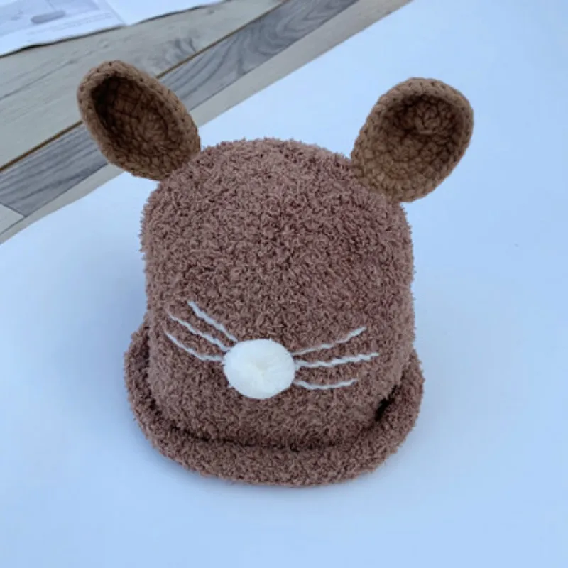 Plus velvet warm children's hat for a boy Autumn Winter hat for baby girl beanie newborns photography accessories hat for kids