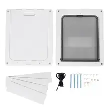 Запираемая дверь для собаки, кошки, котенка, безопасная дверца, безопасная дверца для питомца, собаки, кошки, безопасная дверь, легко устанавливается на стену, белый цвет