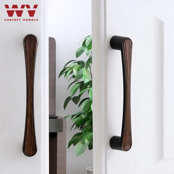 

WV American Kitchen Cabinet Door Handle Antique Pulls Wood Grain Handles Natural Wooden Handles Cupboard Drawer Handle Knobs 101