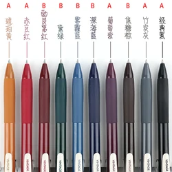Stylo Gel de couleur rétro zèbre SARASA JJ15, séchage rapide, 0.5mm, Clip de reliure rétro, poignée en caoutchouc souple, pointe à balles, cadeau de noël, 5 pièces/6 pièces 